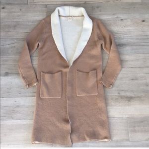 HUMMINGBIRD ANTHROPOLOGIE camel coatigan M soft